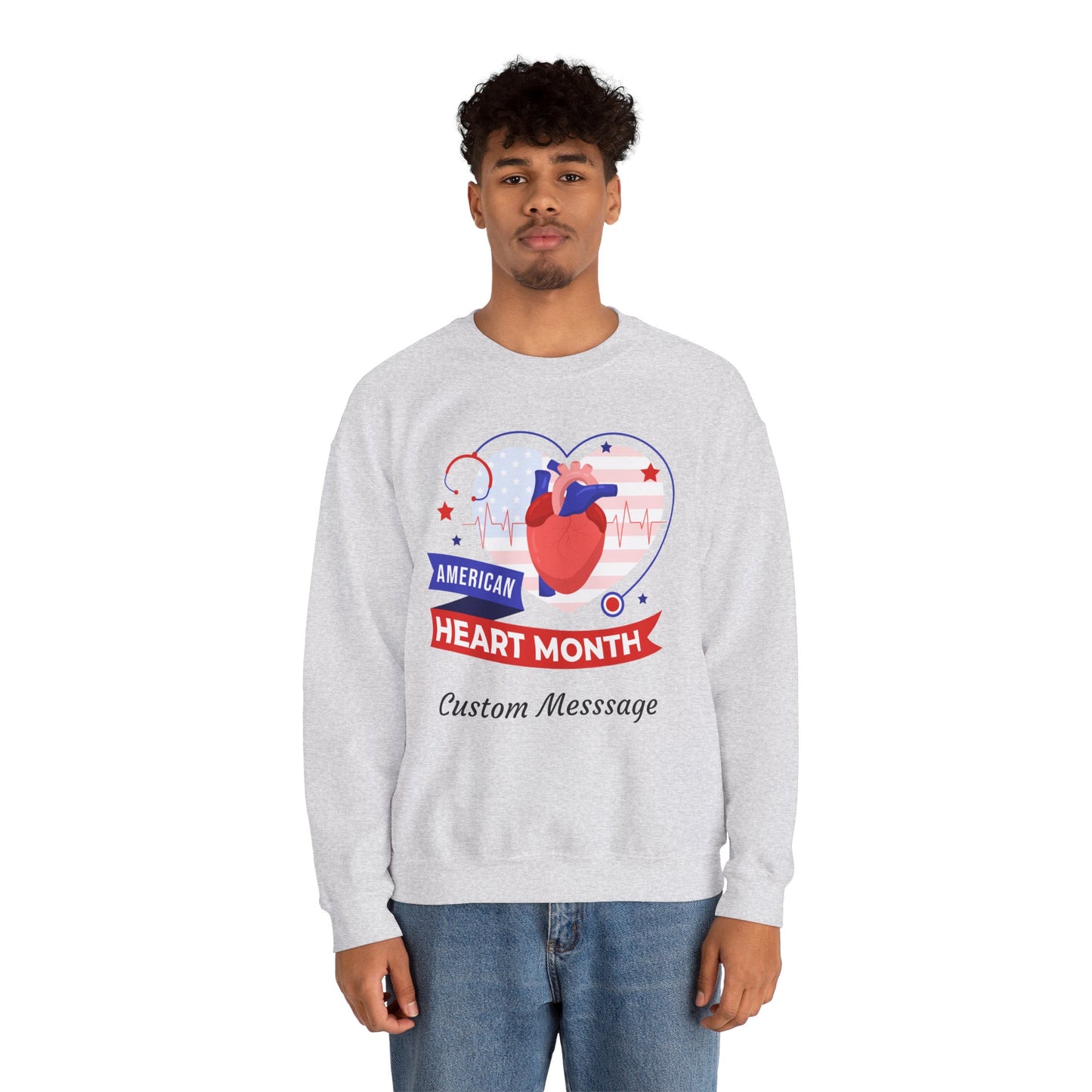 Unisex Sweatshirt - Personalized American Heart Month