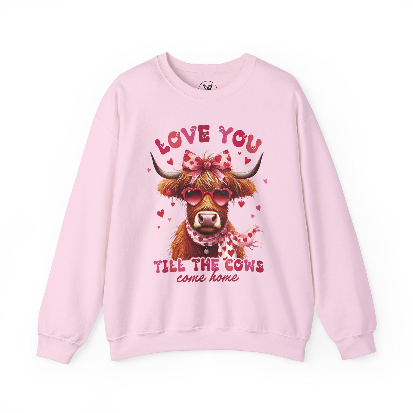 Love you till the cows come home Highland Cow Valentine Sweatshirt