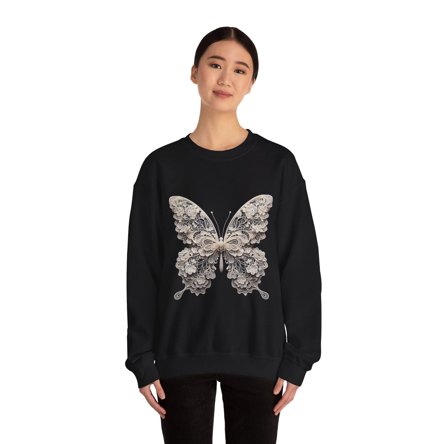 Unisex Sweatshirt - Lace Butterfly