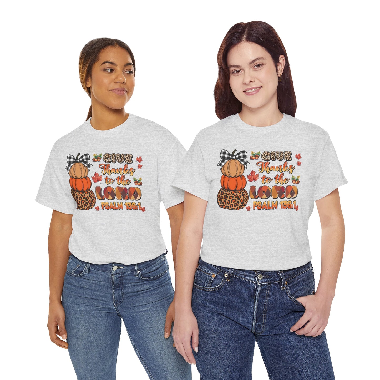 "Give Thanks" Thanksgiving Fall Unisex Tee