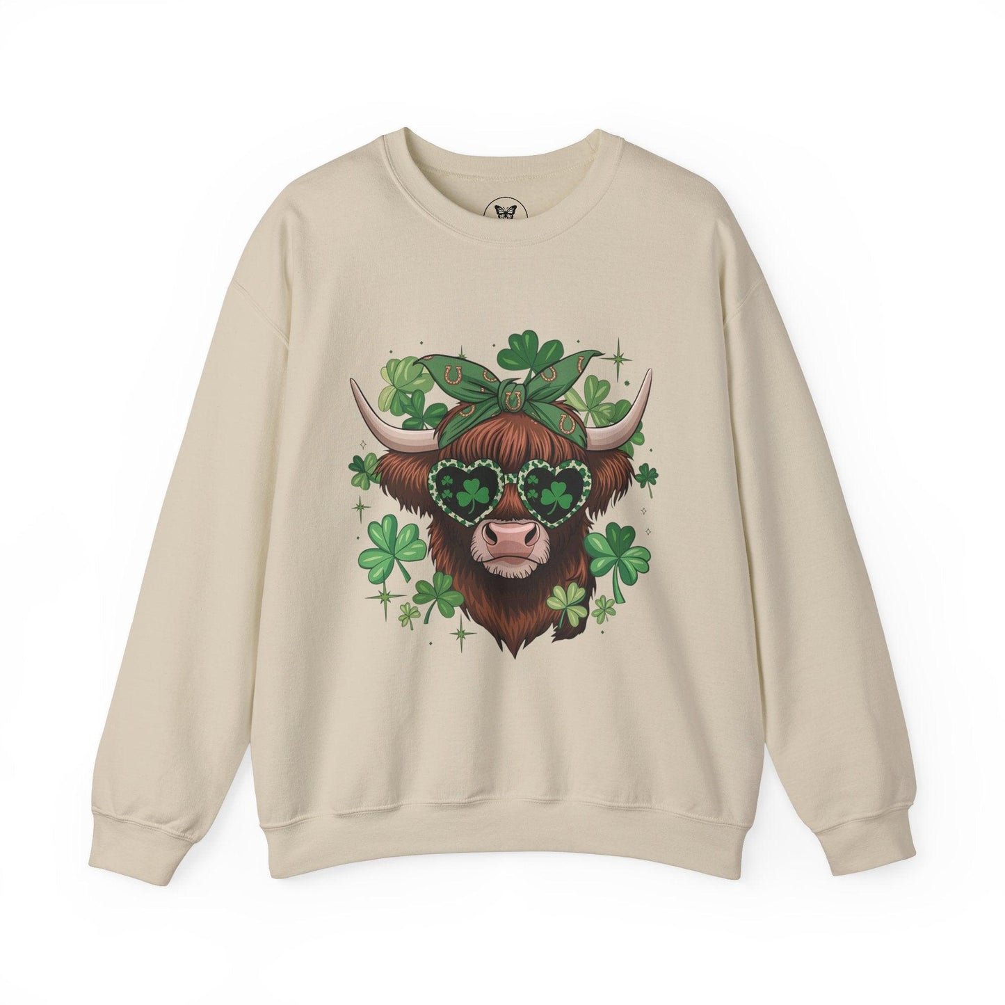 Unisex Sweatshirt: Highland Cow St. Patrick’s Day Style - Motor Girl Boutique