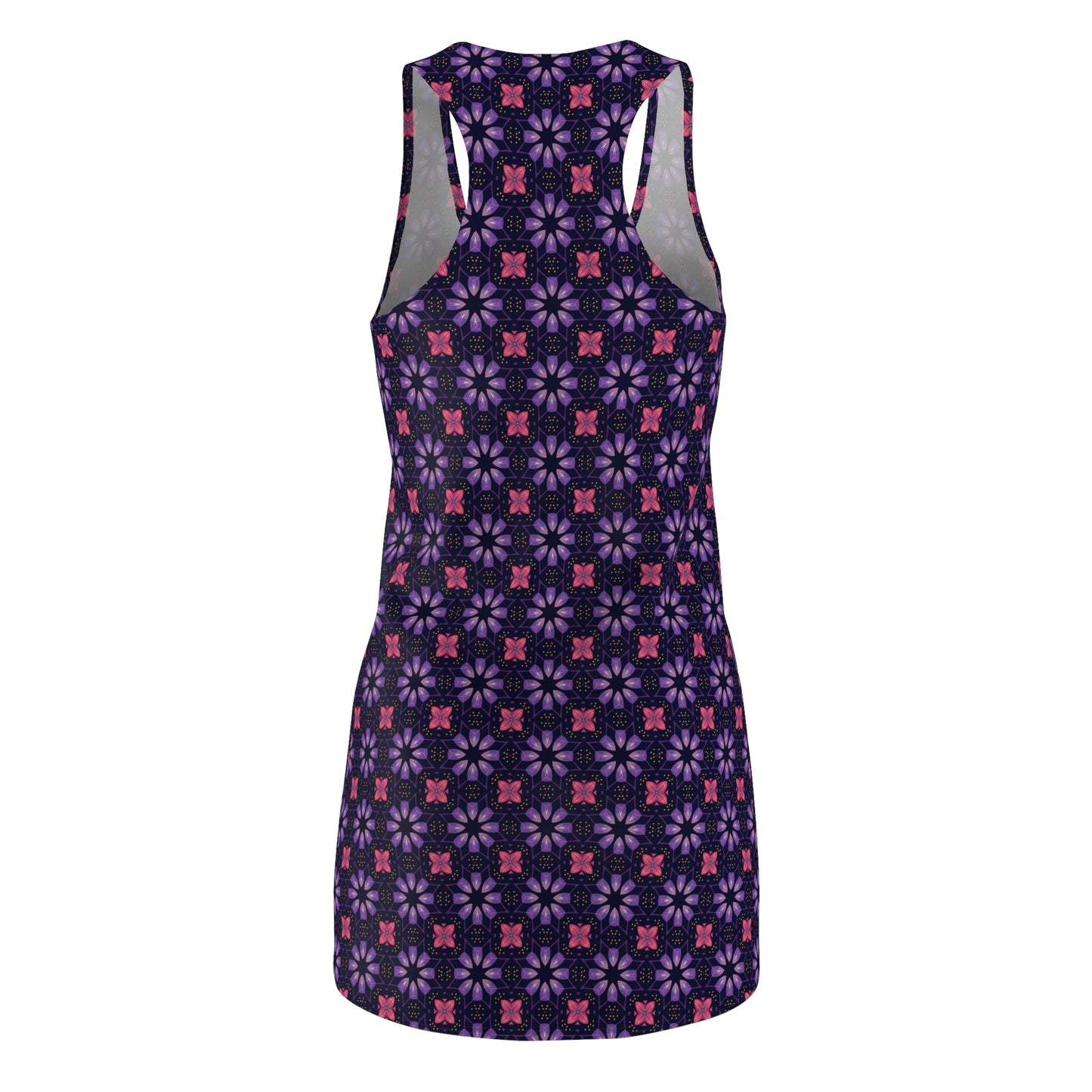 Racerback Dress - Purple and Pink Geometric Pattern