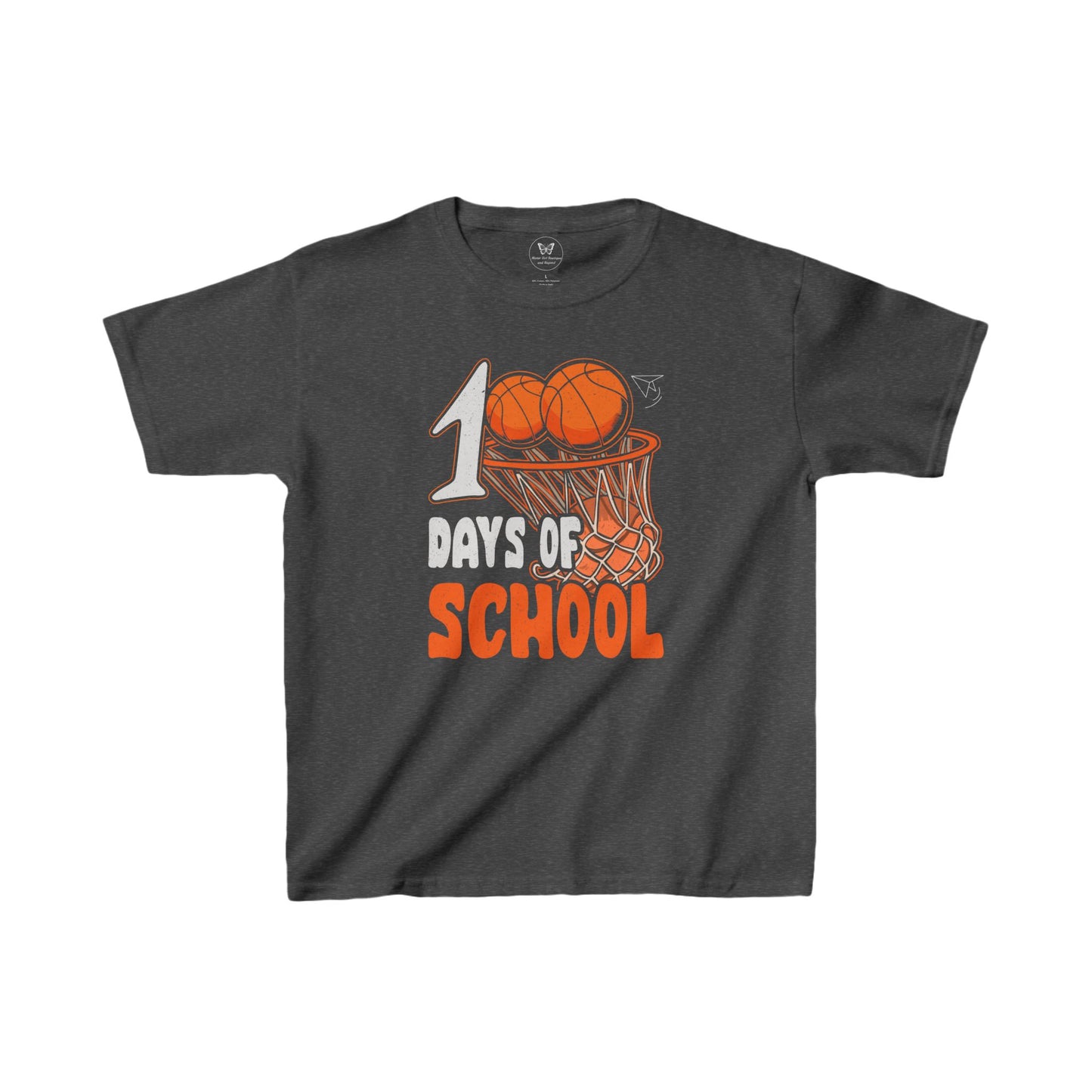 Kid's Tee - I00 Days of School Basketball