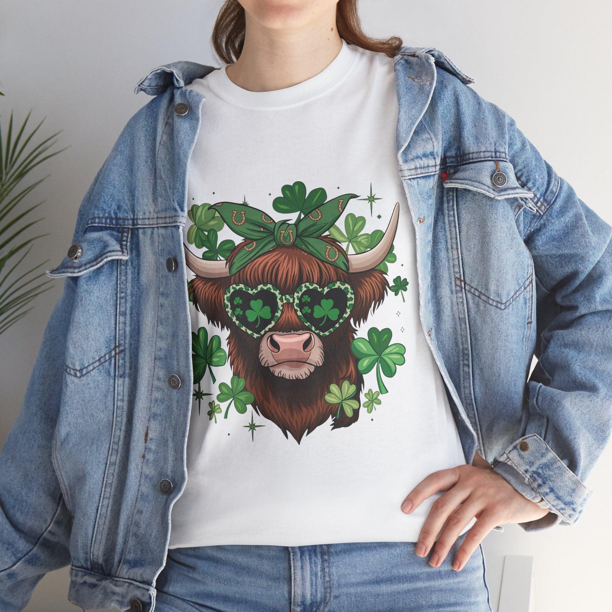 Unisex Tee - Highland Cow St. Patrick’s Day Style - Motor Girl Boutique