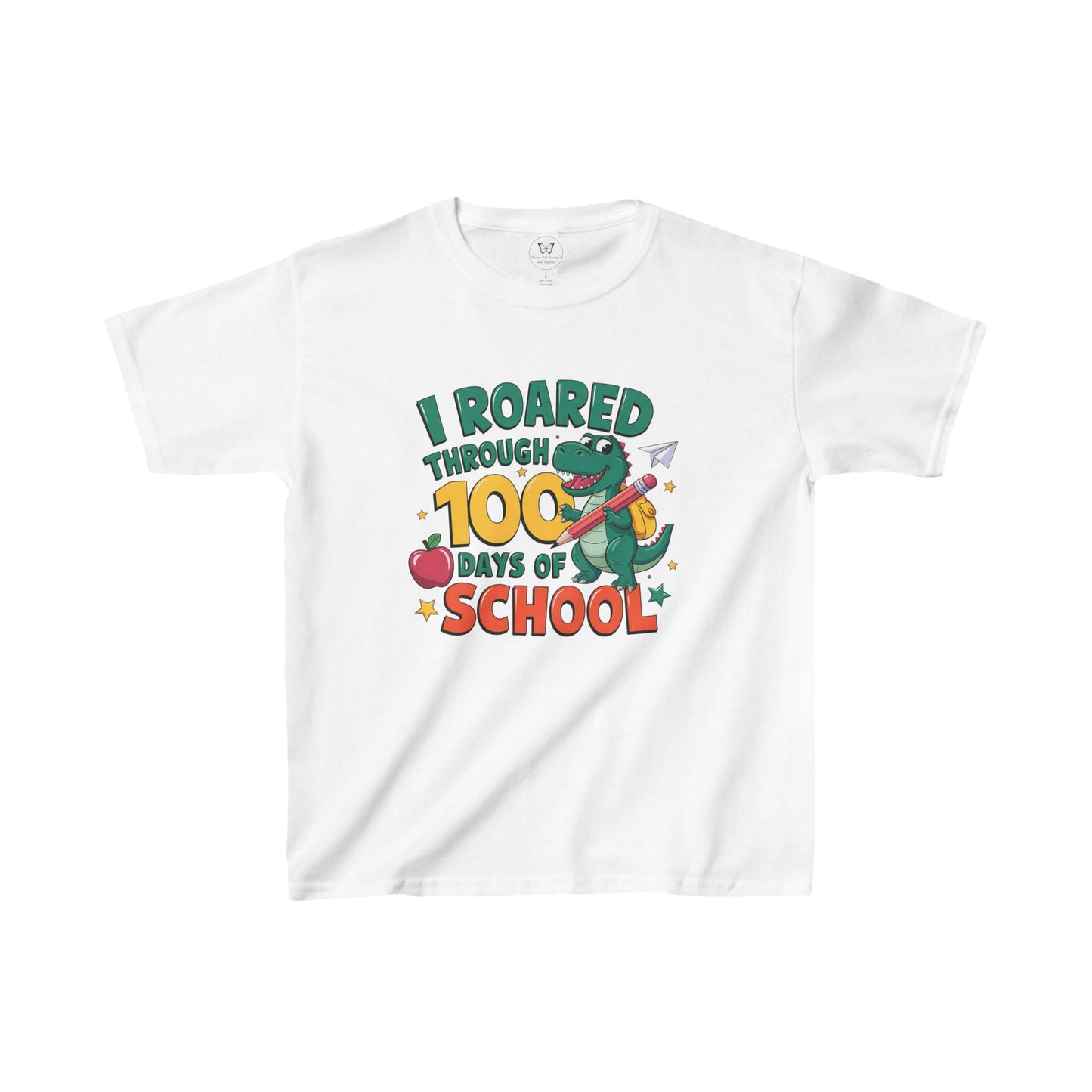 Kids Tee-Roared Through 100 Days School Kids Tee