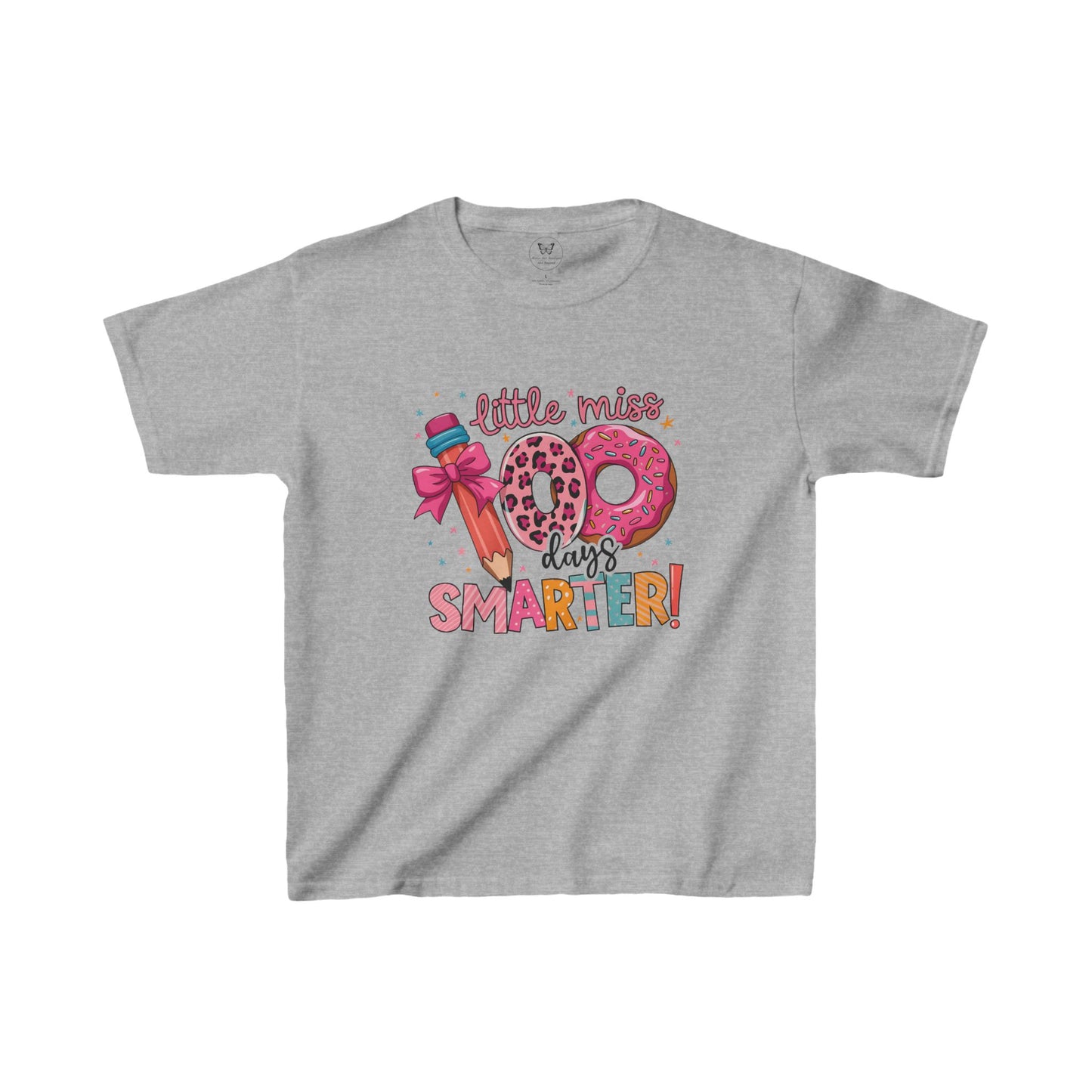 Kids Tee-Little Miss 100 Days Smarter