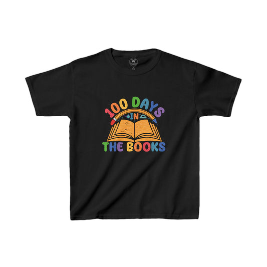 Kid's Tee - 100 Days in the Books Rainbow Retro