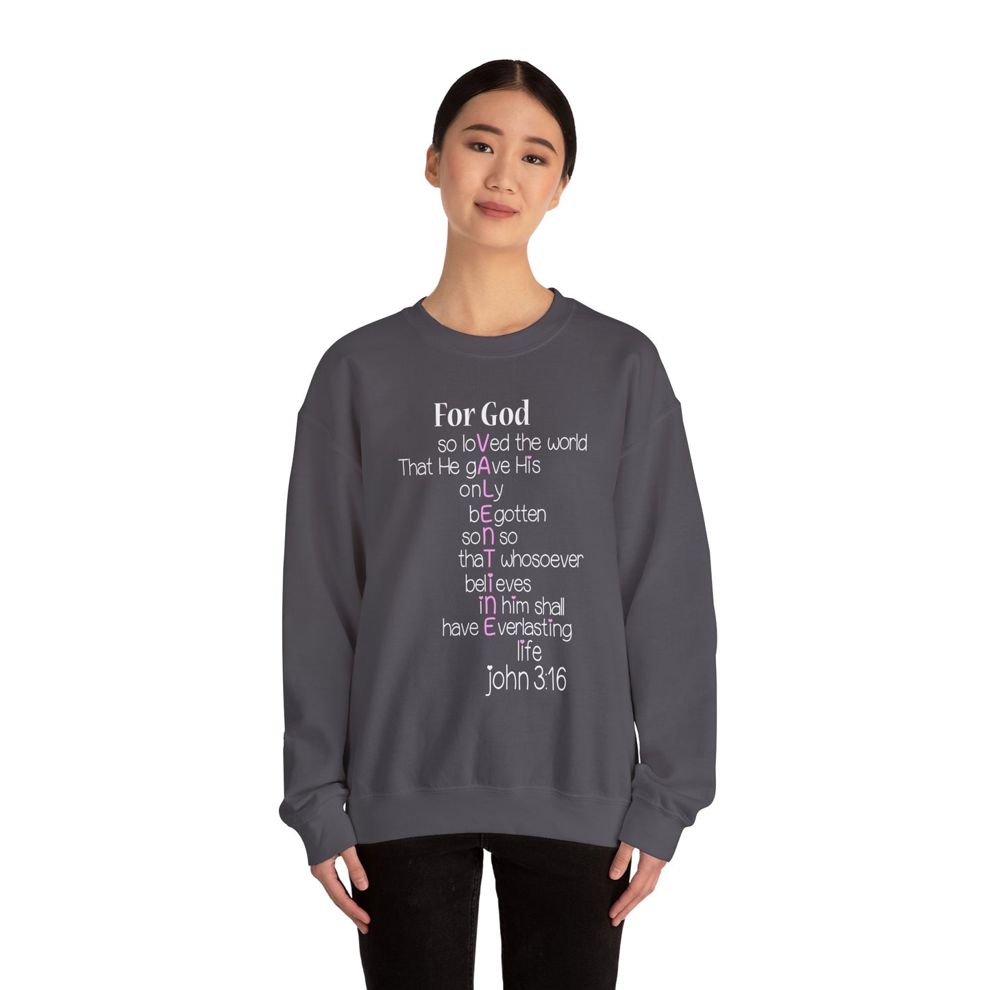 John 3:16 Valentine Acrostic Sweatshirt