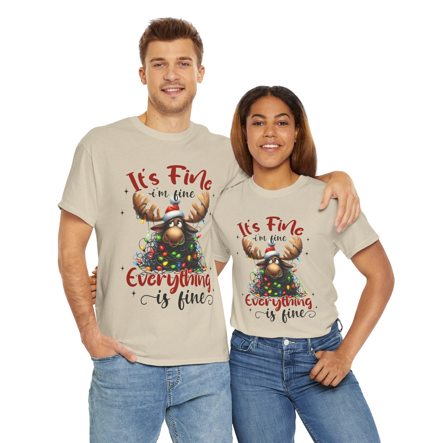 Its Fine Christmas Stress Unisex Tee