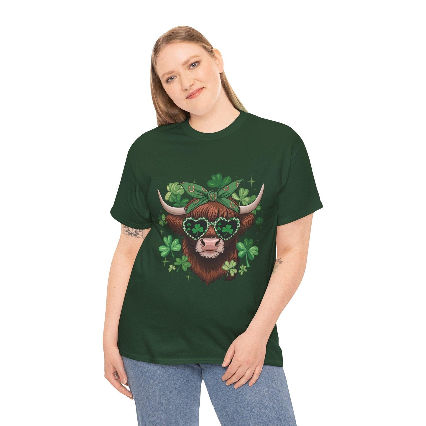 Unisex Tee - Highland Cow St. Patrick’s Day Style - Motor Girl Boutique