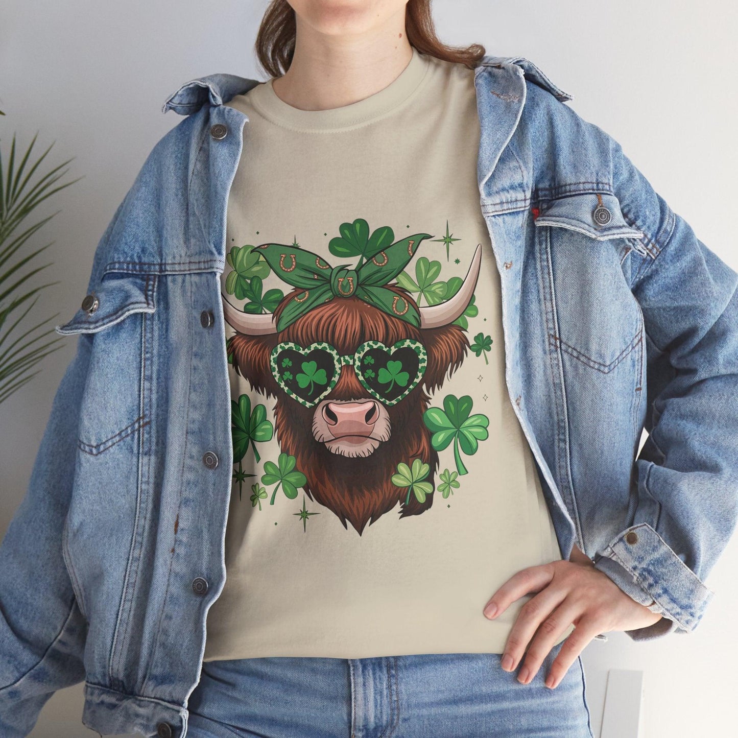 Unisex Tee - Highland Cow St. Patrick’s Day Style - Motor Girl Boutique