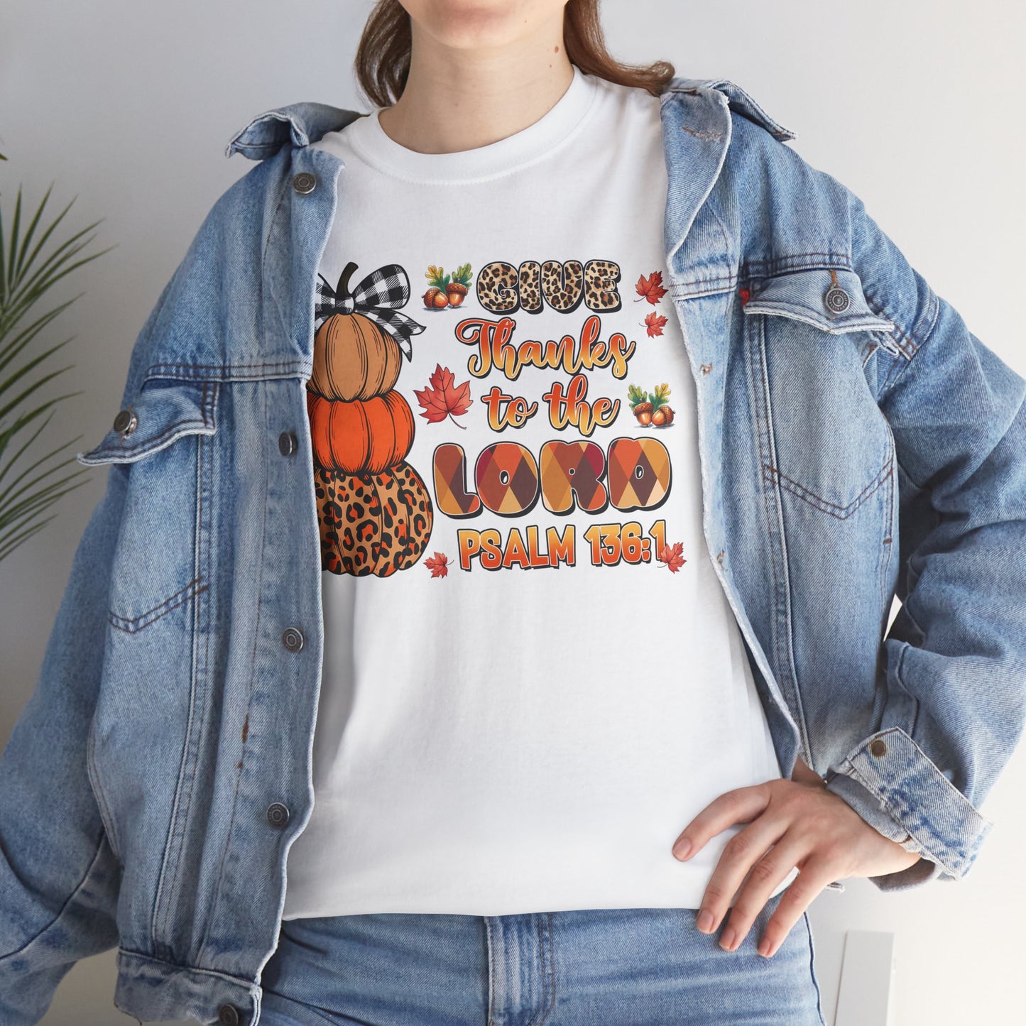 "Give Thanks" Thanksgiving Fall Unisex Tee