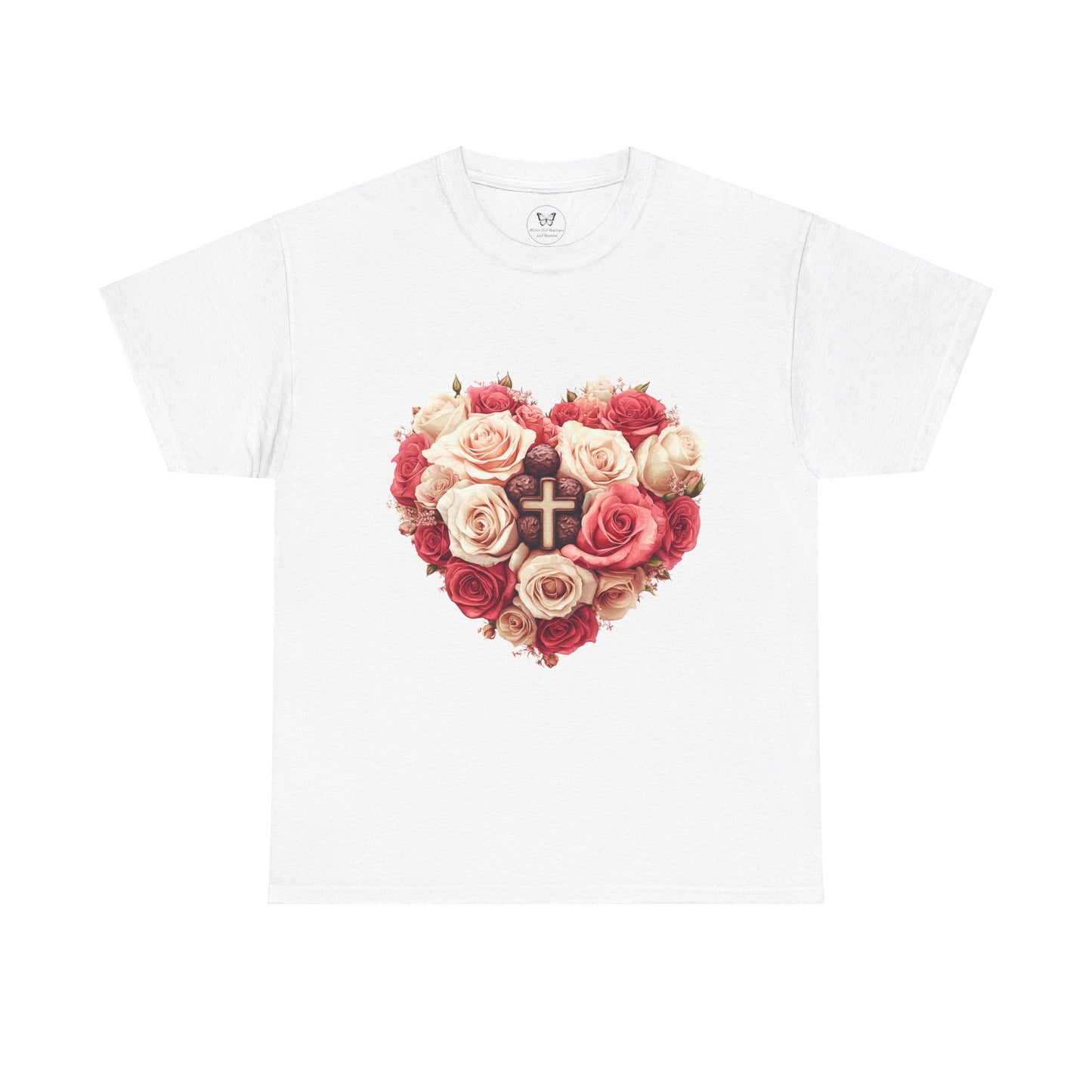 Love Like Jesus Rose Heart Valentine Tee