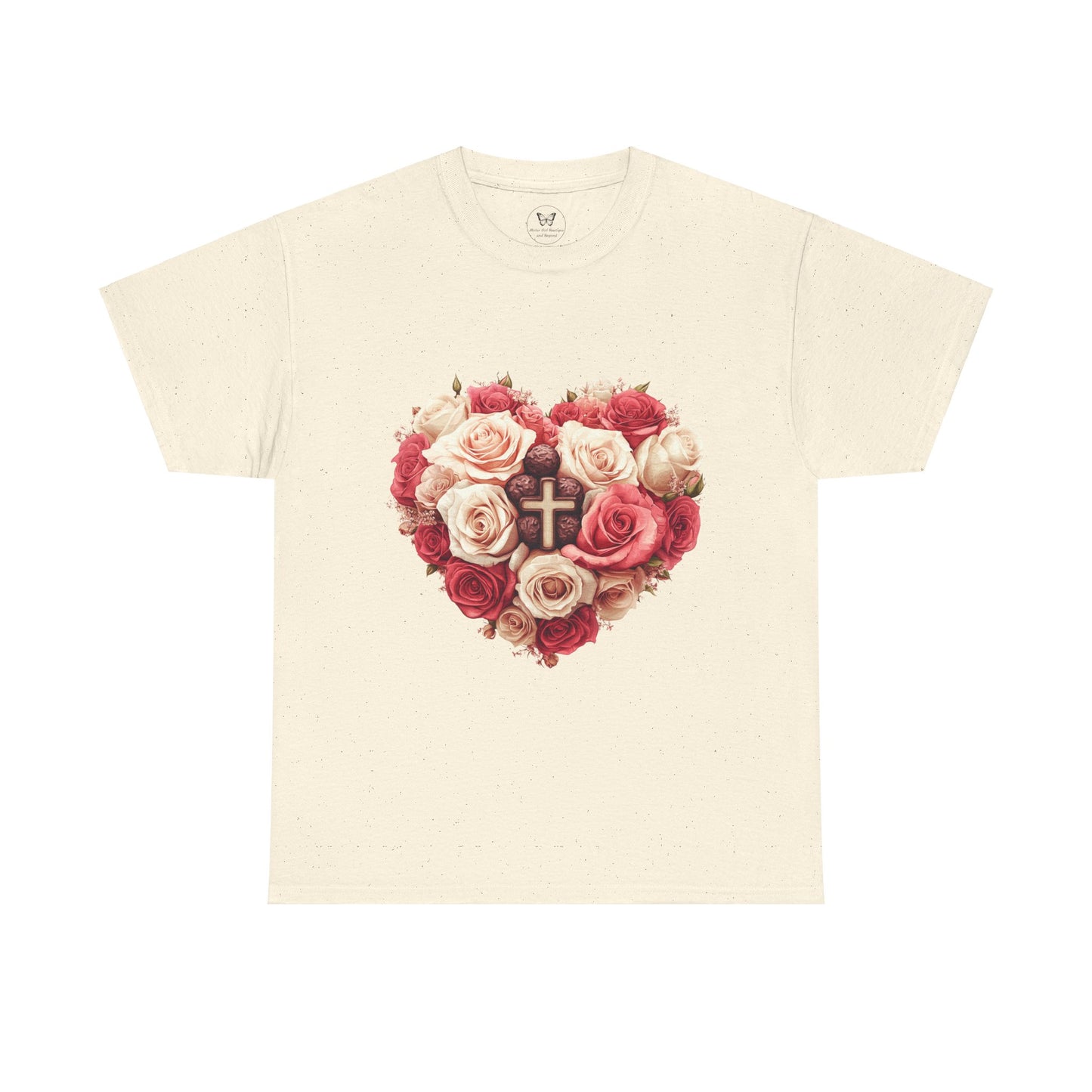 Love Like Jesus Rose Heart Valentine Tee