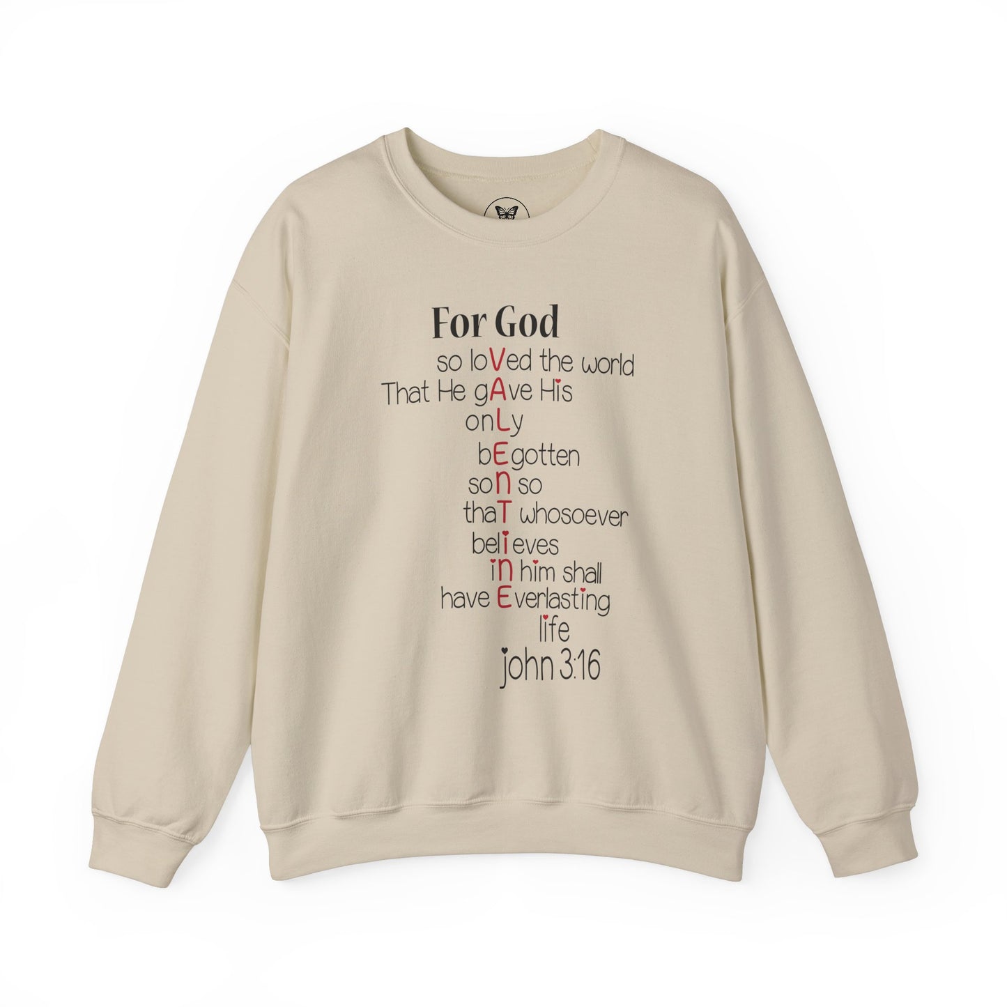 John 3:16 Valentine Acrostic Sweatshirt