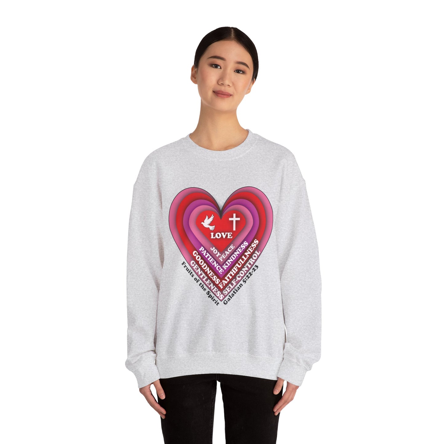 Unisex Sweatshirt - Heart Fruits of the Spirit