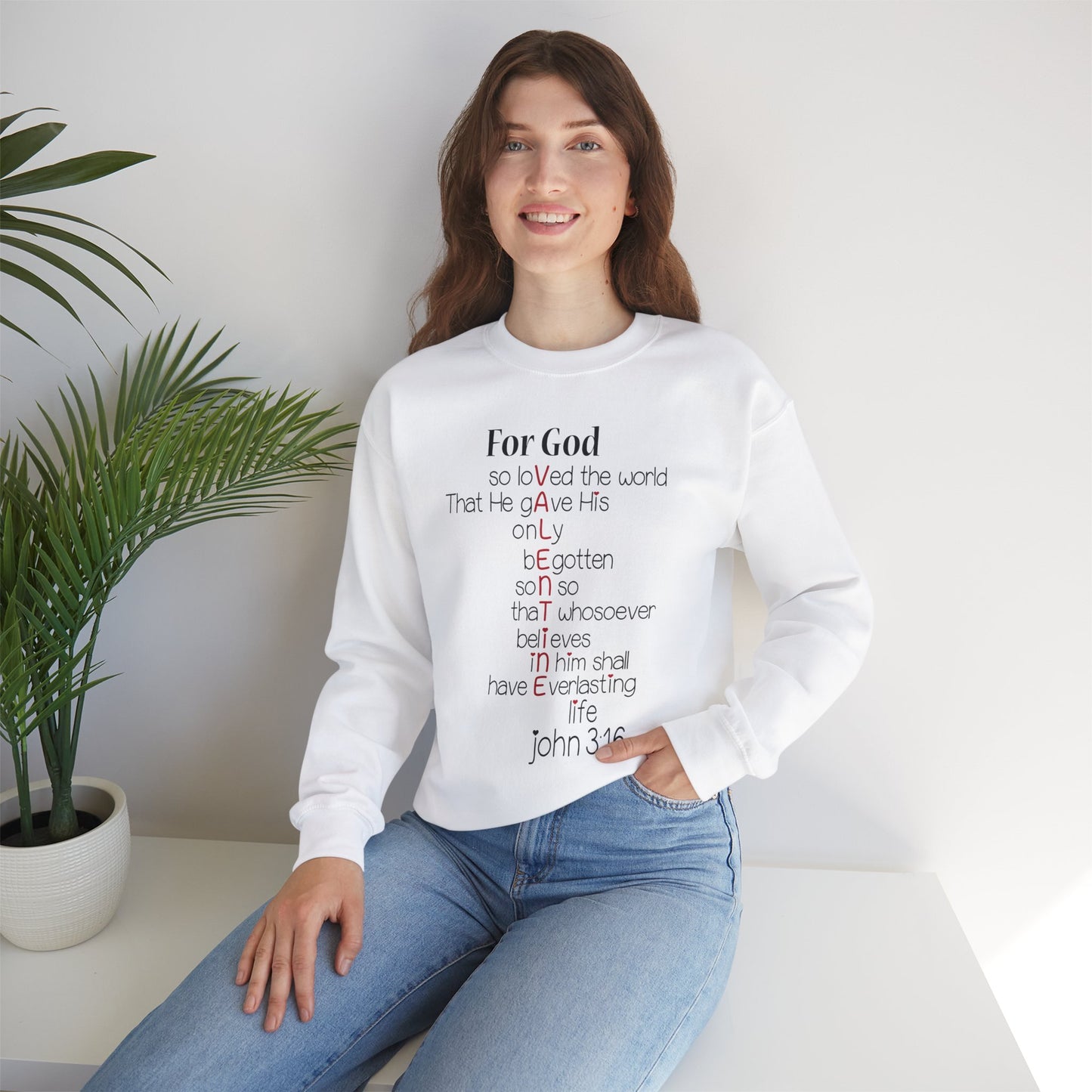 John 3:16 Valentine Acrostic Sweatshirt