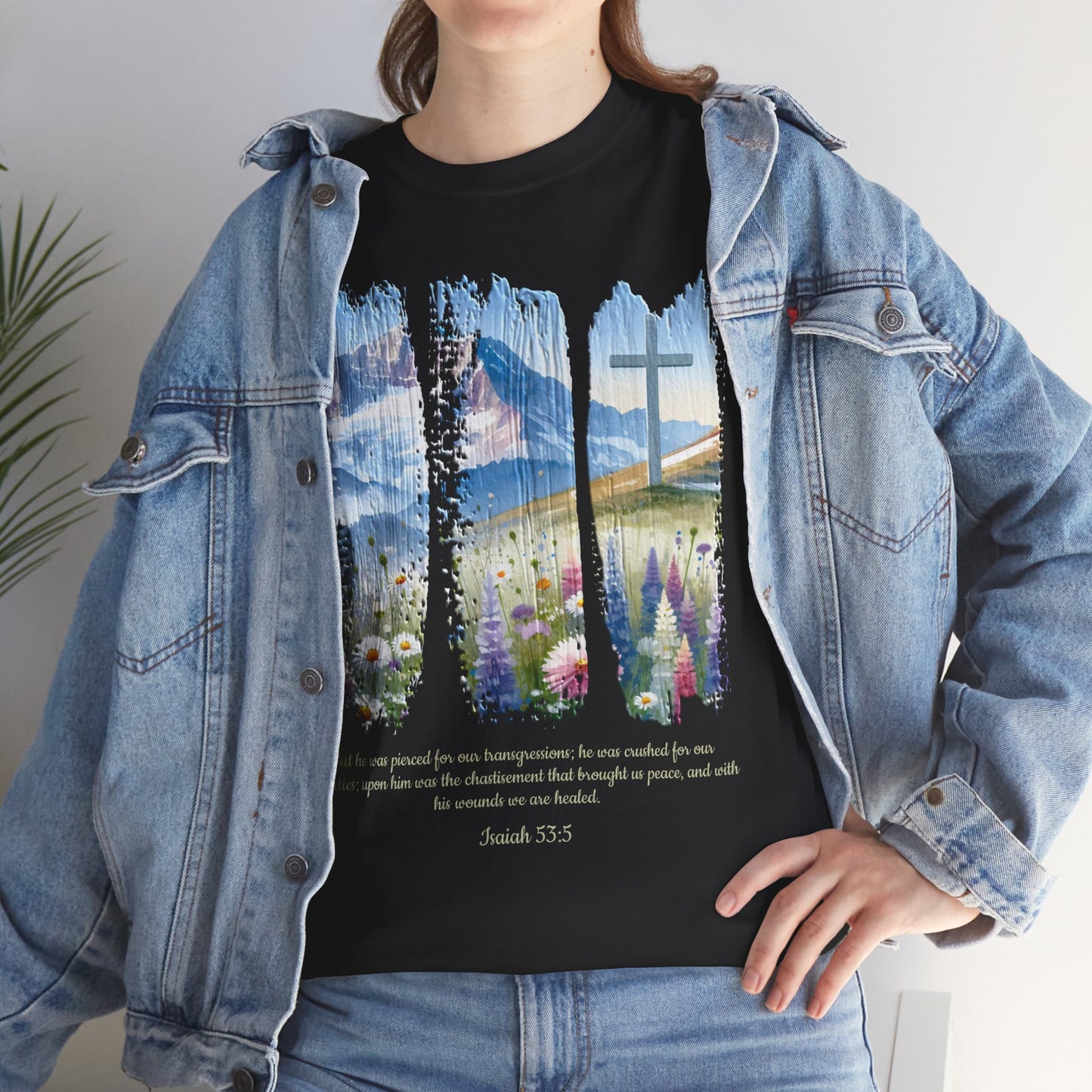 Unisex Tee - 3 Panel Isaiah 53 Resurrection