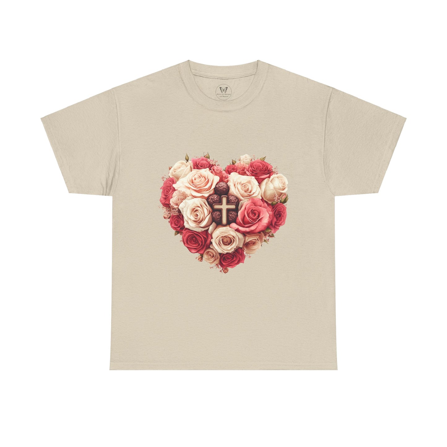 Love Like Jesus Rose Heart Valentine Tee