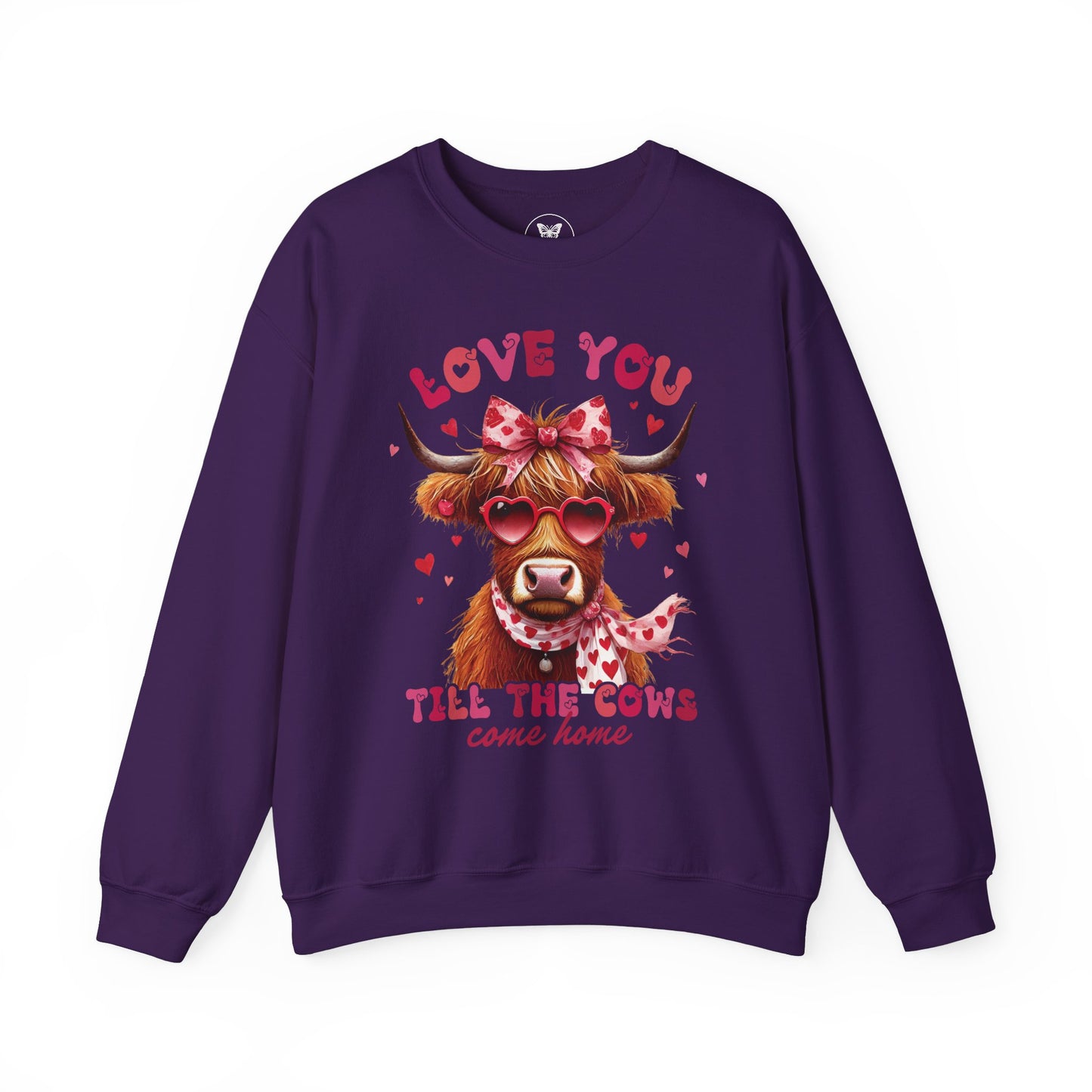 Love you till the cows come home Highland Cow Valentine Sweatshirt