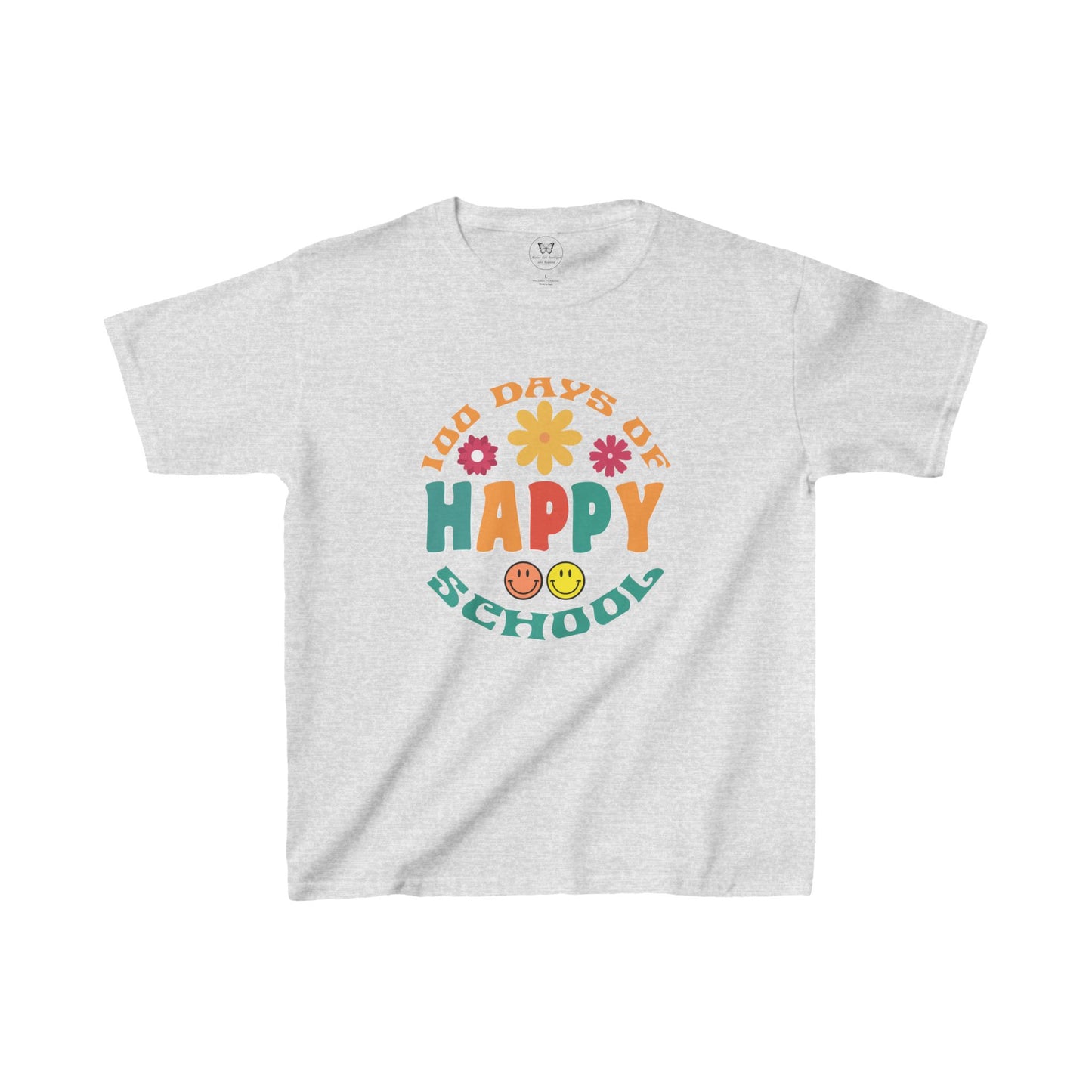 Kids Tee - Groovy Happy 100 Days of School Kids T-Shirt