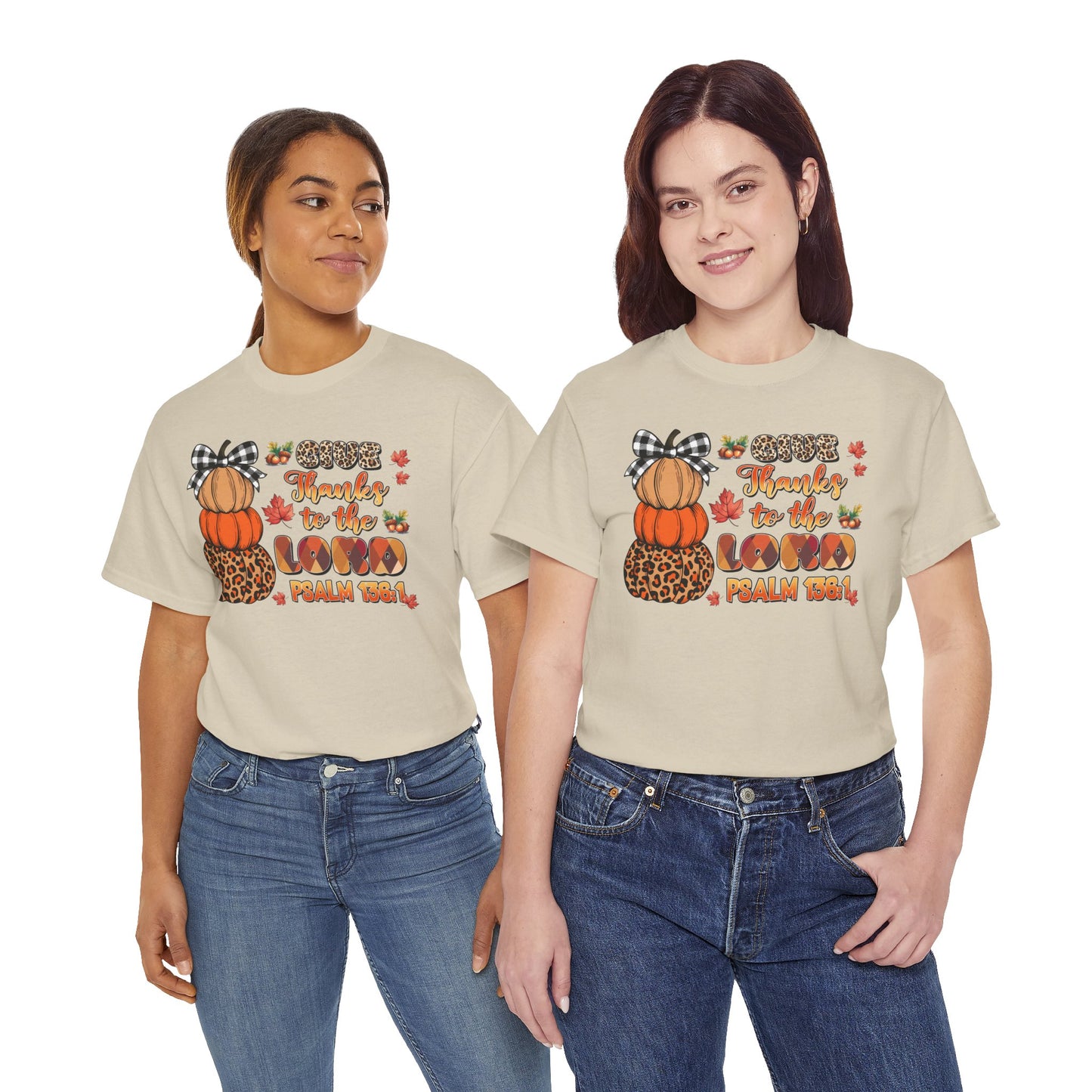 "Give Thanks" Thanksgiving Fall Unisex Tee