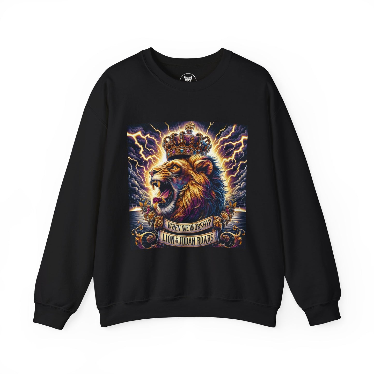 Unisex Sweatshirt - When We Worship the Lion of Judah Roars