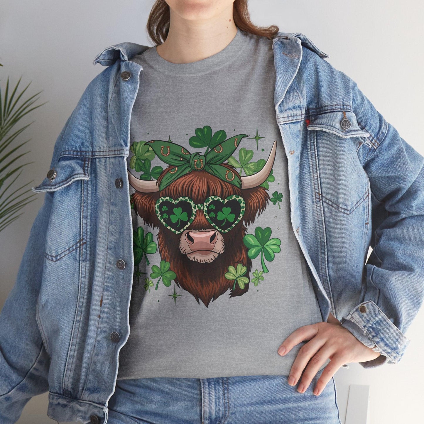 Unisex Tee - Highland Cow St. Patrick’s Day Style - Motor Girl Boutique