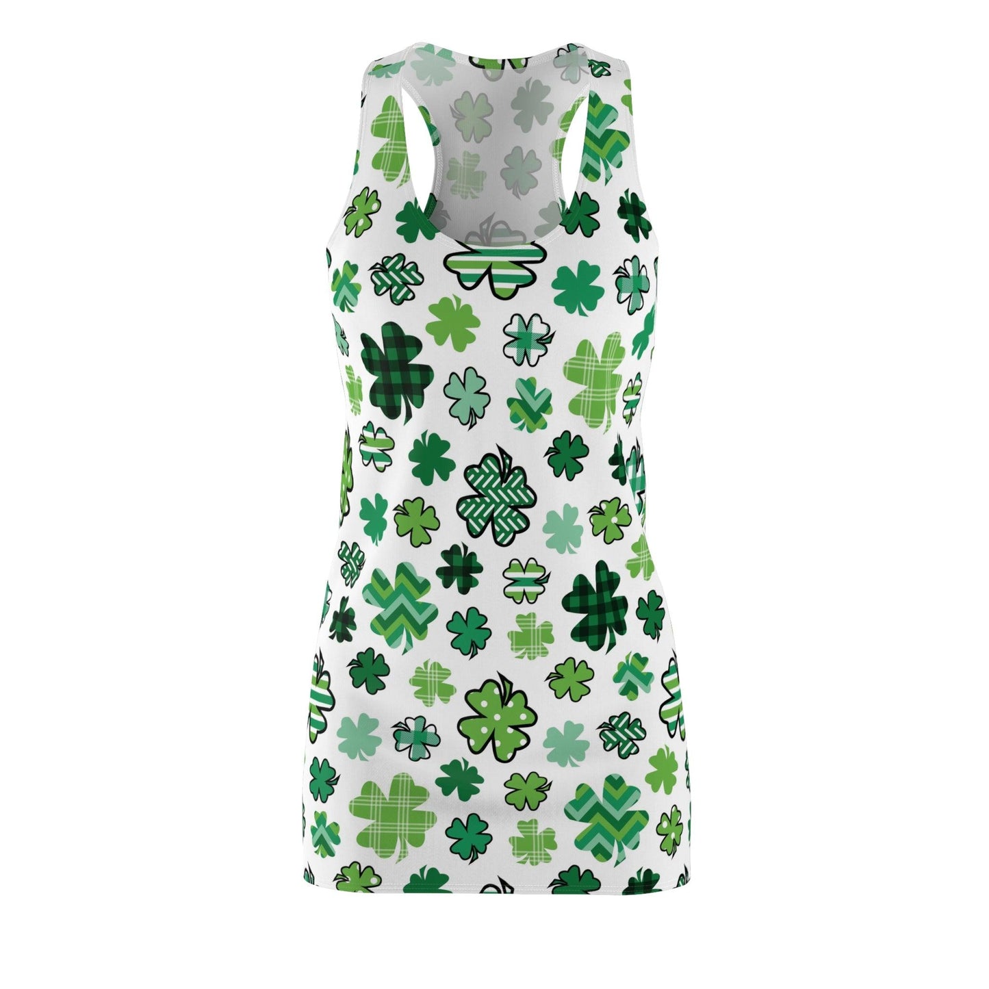 Racerback Dress - Shamrock Patterned - Motor Girl Boutique