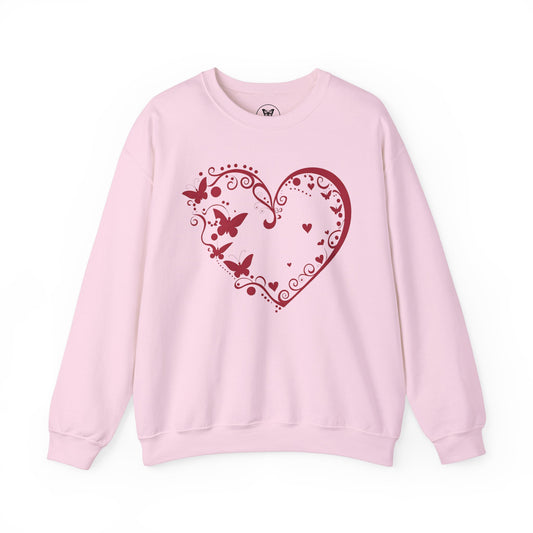 Butterfly Heart Valentine's Unisex Sweatshirt