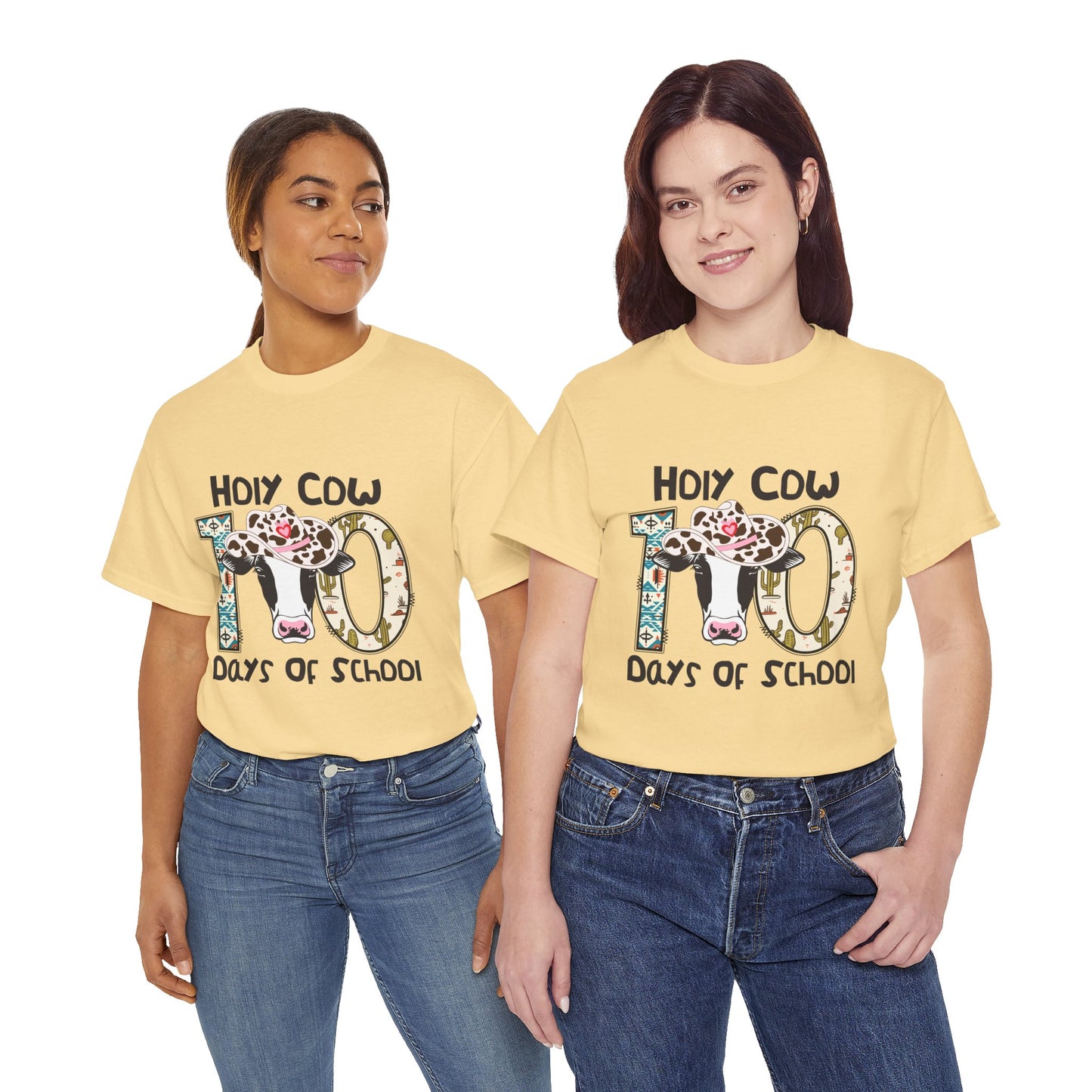 Unisex Tee - Holy Cow, It's 100 Days of School