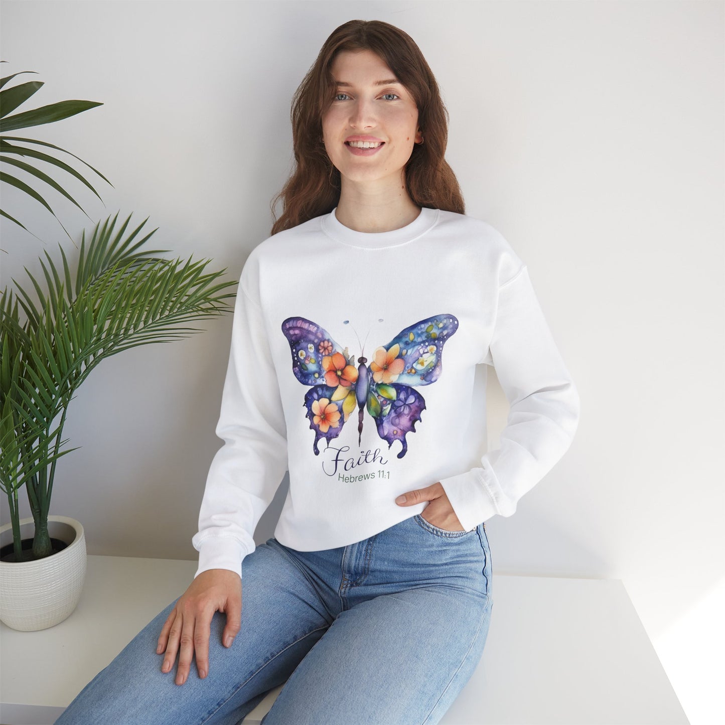 Faith Butterfly Hebrews 11 Sweatshirt