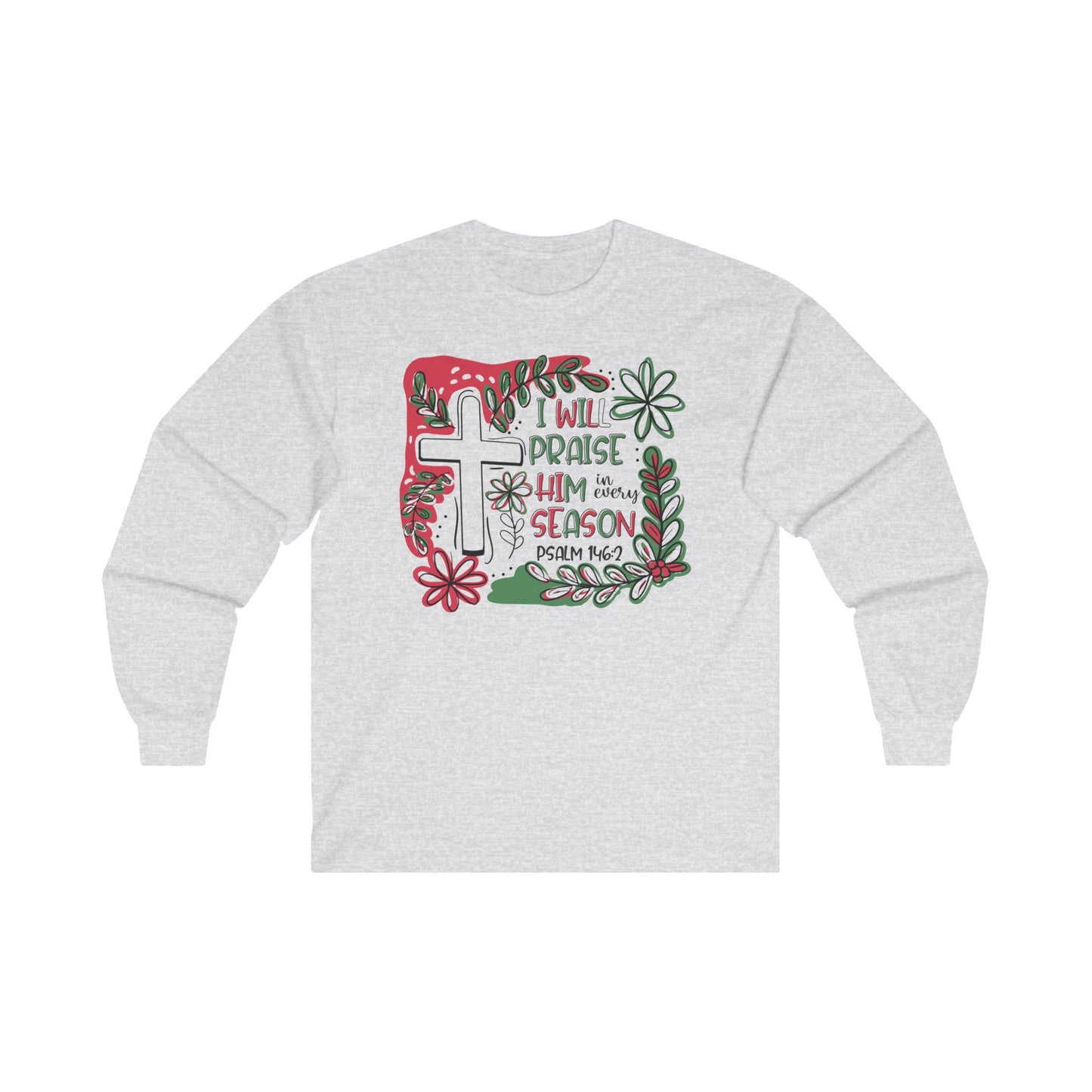 Boho Psalm 146:2 Long Sleeve Tee