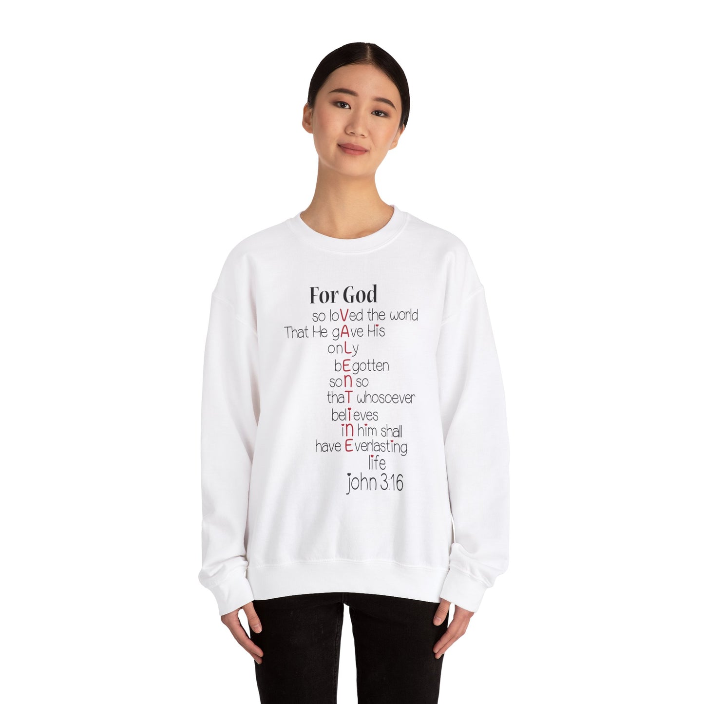 John 3:16 Valentine Acrostic Sweatshirt