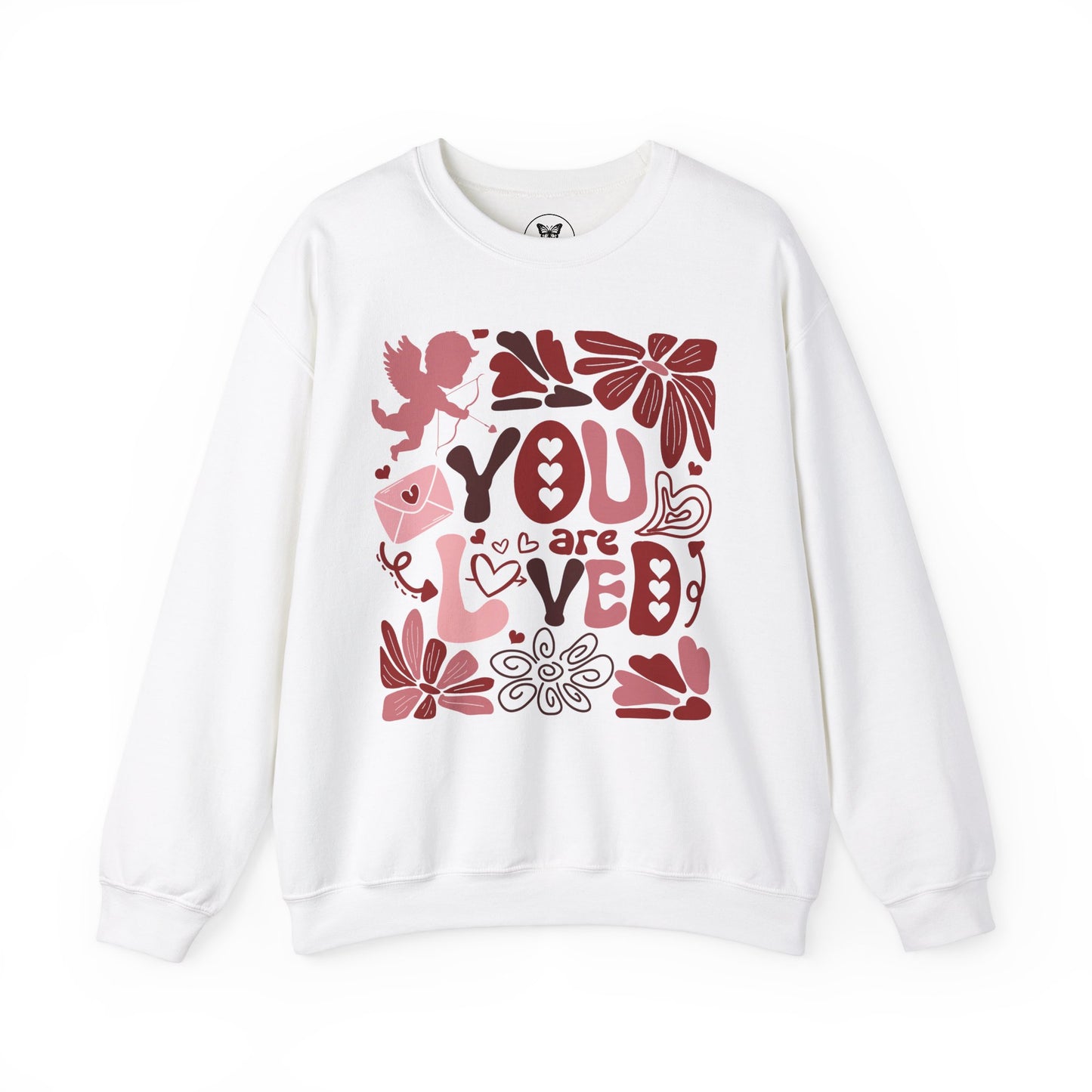 Boho You Are Loved Valentine Sweatshirt