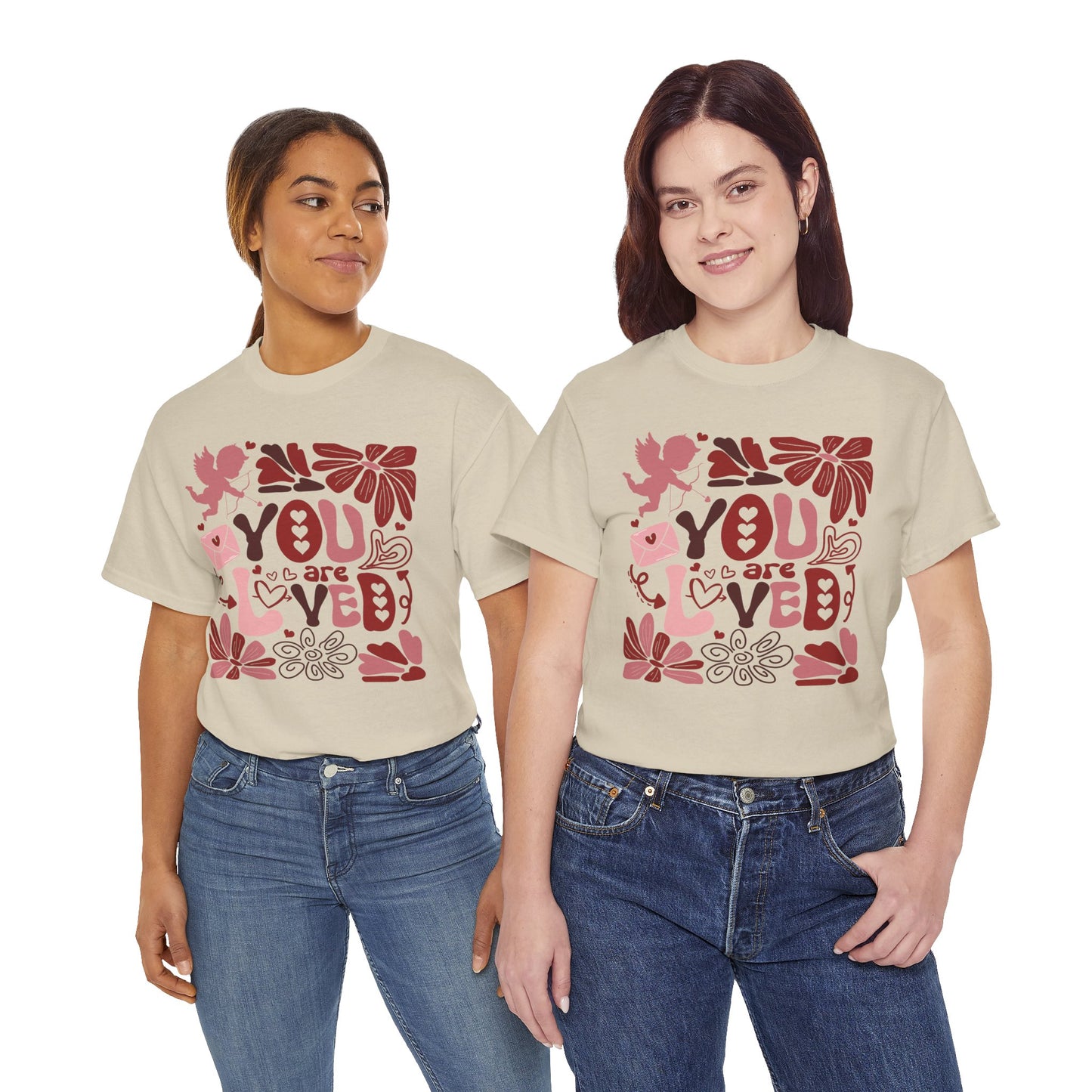 Boho You Are Loved Valentine Unisex Tee