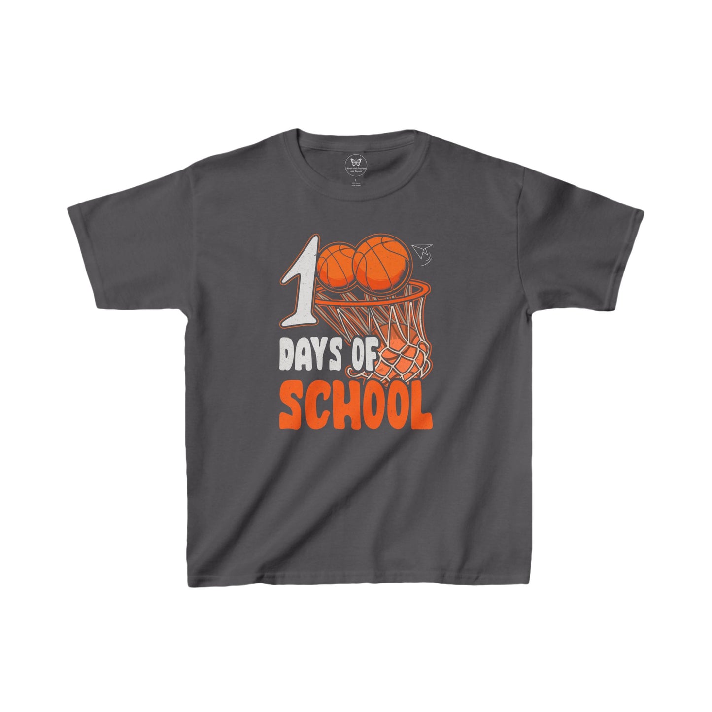 Kid's Tee - I00 Days of School Basketball