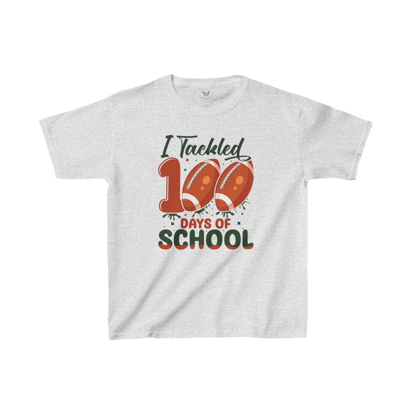 Kid's Tee - I Tackled 100 Days of School Footbal