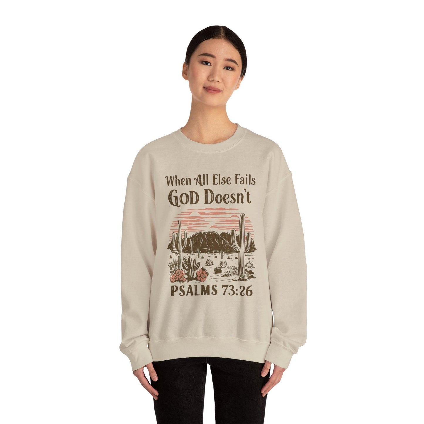 Unisex Sweatshirt - “When All Else Fails, God Doesn’t” - Motor Girl Boutique