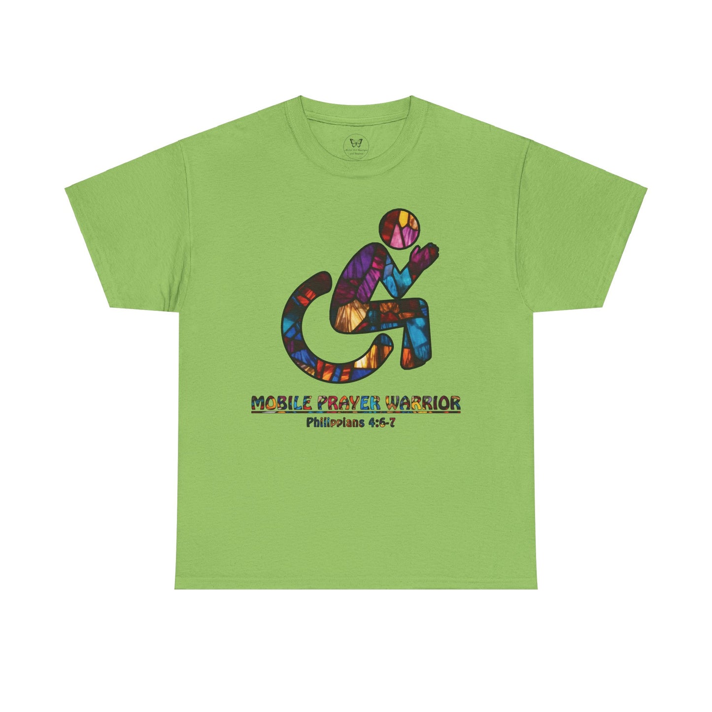 Christian Unisex Tee - Mobile Prayer Warrior Wheelchair Philippians 4:5-7 Tee