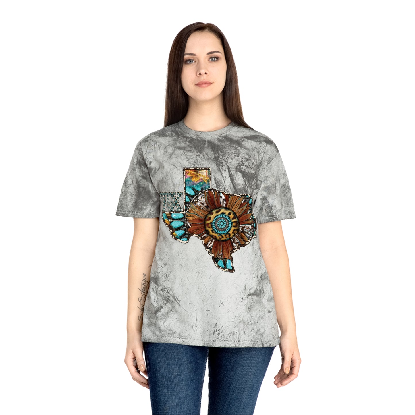 Unisex Color Blast T-Shirt-Texas Sunflower