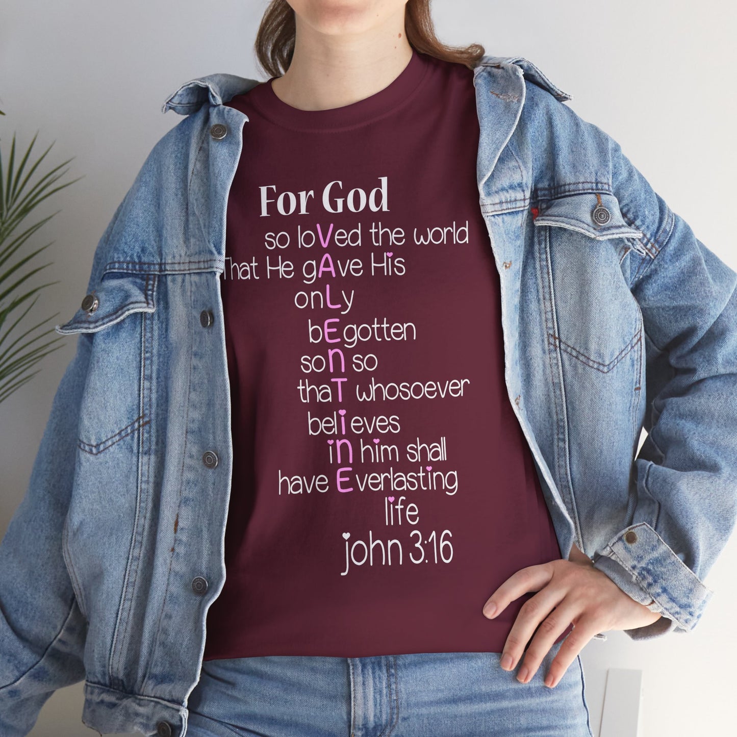 John 3:16 Valentine Acrostic Tee