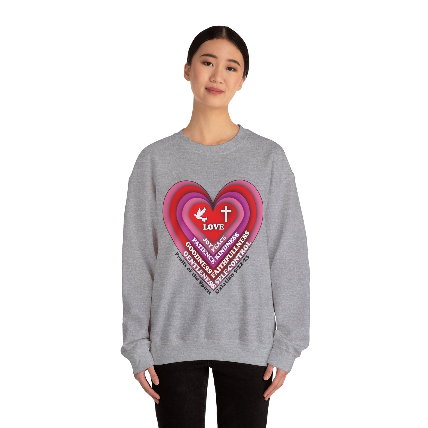 Unisex Sweatshirt - Heart Fruits of the Spirit