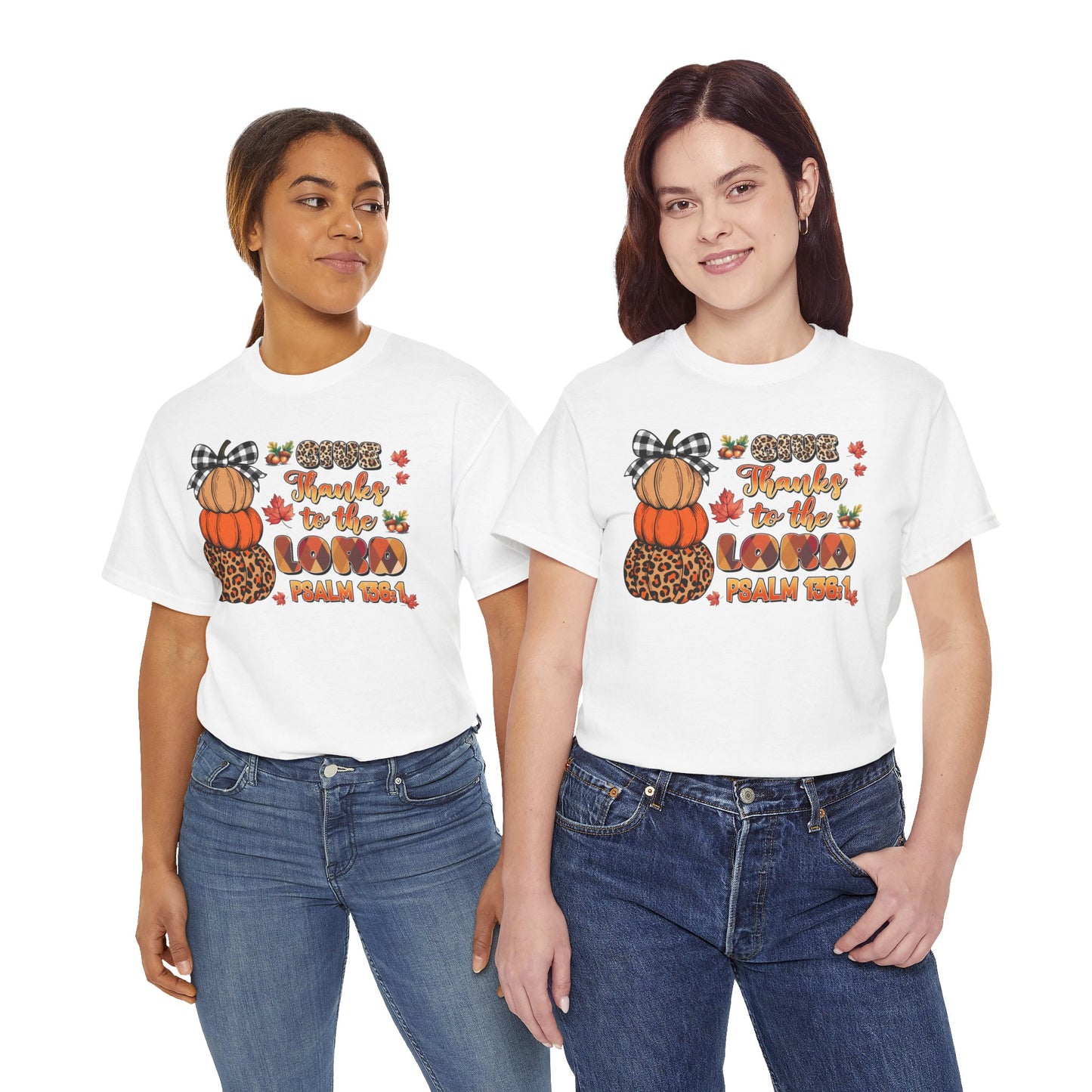 "Give Thanks" Thanksgiving Fall Unisex Tee