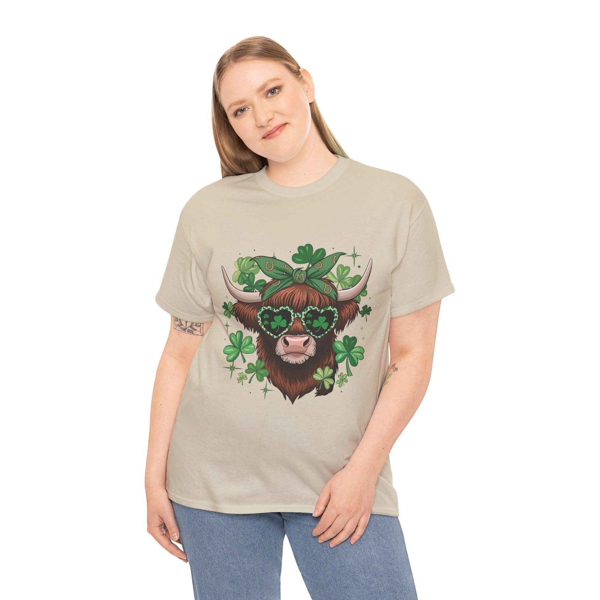 Unisex Tee - Highland Cow St. Patrick’s Day Style - Motor Girl Boutique