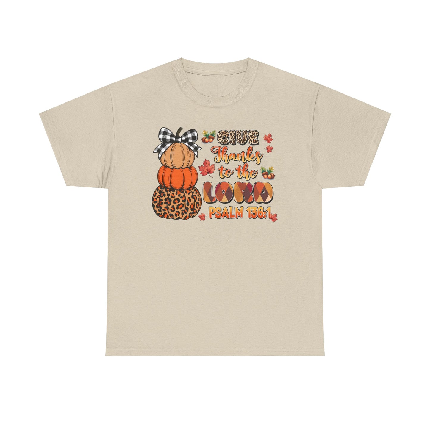 "Give Thanks" Thanksgiving Fall Unisex Tee