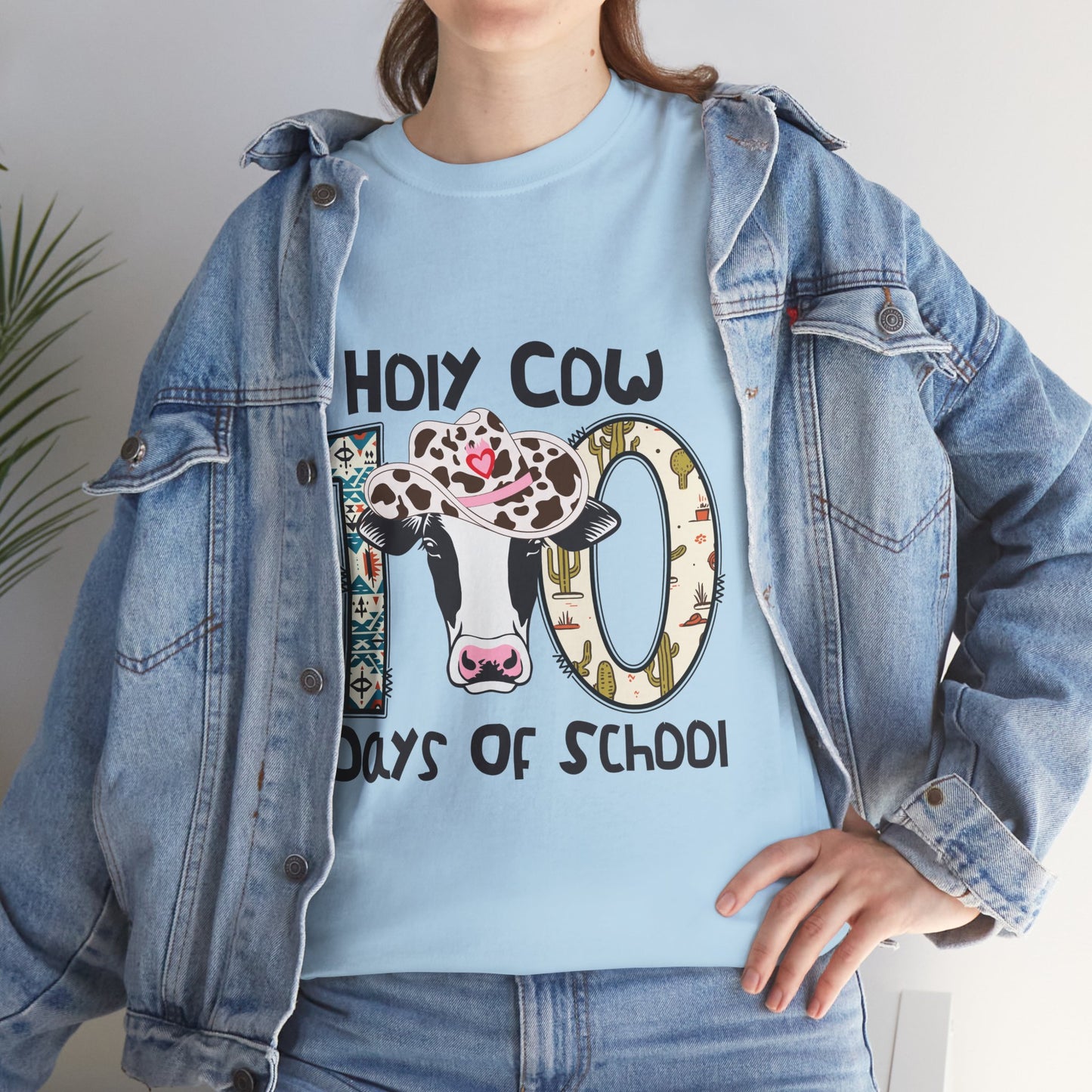 Unisex Tee - Holy Cow, It's 100 Days of School